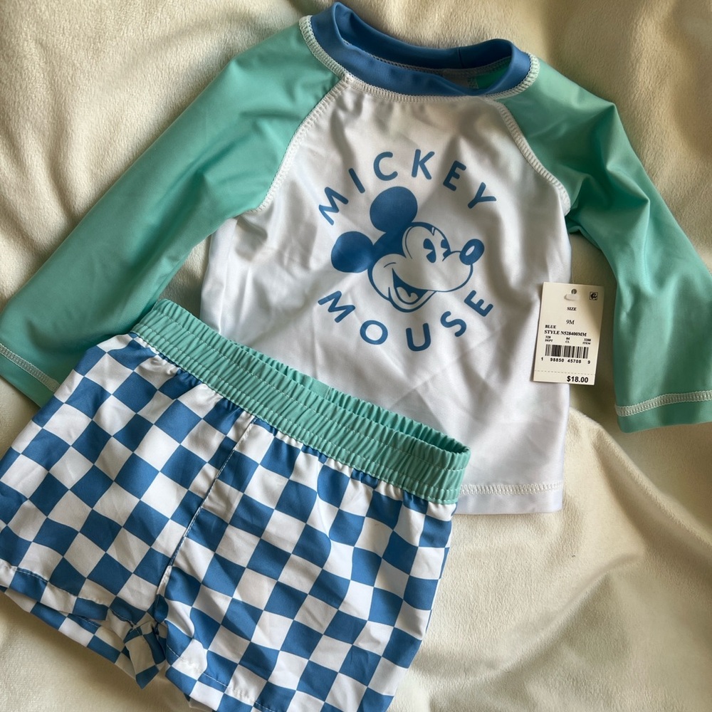 9 Month Baby Boy Mickey Mouse Swimsuit